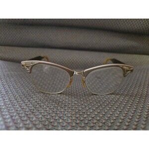 ARTCRAFT USA LADIES CATS EYE GLASSES 1950'S ALUMINUM FRAME ROSE COLOR ALUM 44 A1